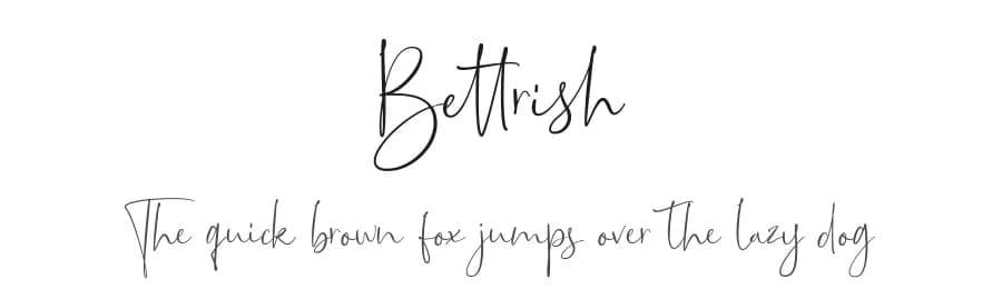 Bettrish by Blue Studio09 — Script Handwritten Font