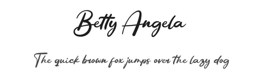 Betty Angela by twinletter — Script Handwritten Font