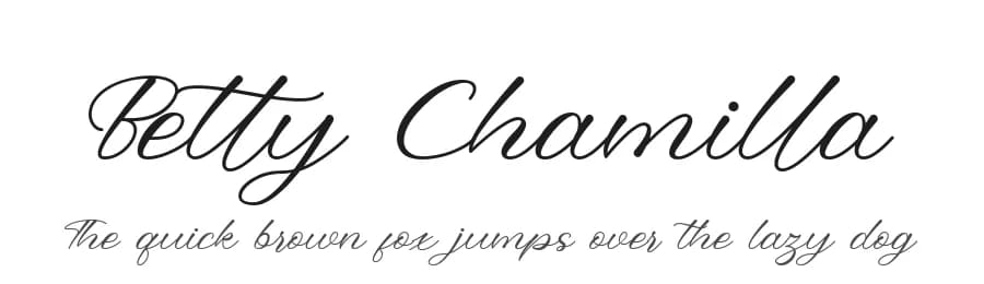 Betty Chamilla by JunCreative — Script Handwritten Font