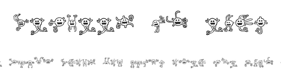 Between my ears by Gloomnshloom — Dingbats Font — preview 1