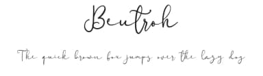 Beutroh by Fontysia — Script Handwritten Font — thumbnail 1