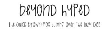 Beyond Hyped by Des Gomez — Script Handwritten Font — thumbnail 1