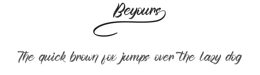 Beyours by Calligraphy Fonts — Script Handwritten Font