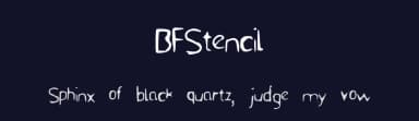 BFStencil by bry.cartlidge — Script Handwritten Font — thumbnail 2