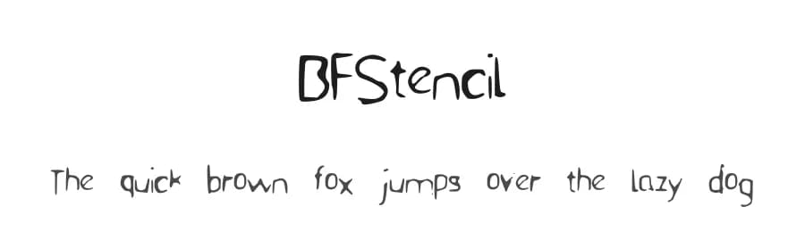 BFStencil by bry.cartlidge — Script Handwritten Font