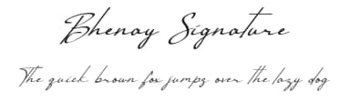 Bhenay Signature by Nabila — Script Handwritten Font — thumbnail 1