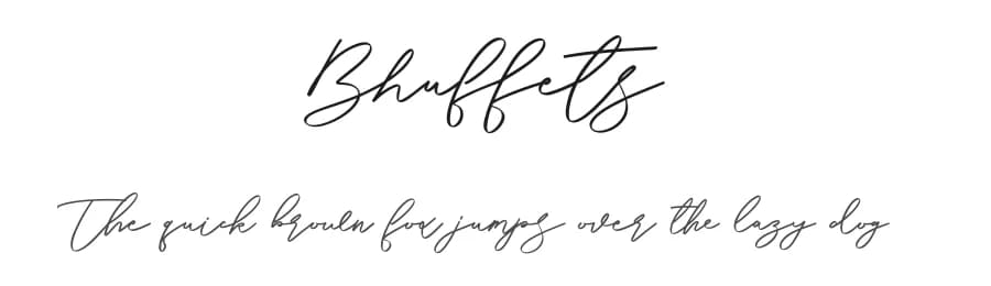 Bhuffets by Maulana Creative — Script Handwritten Font