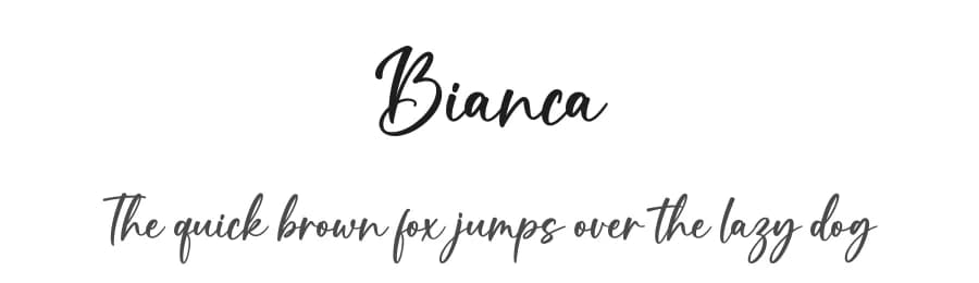 Bianca by Graphix Line Studio — Script Handwritten Font