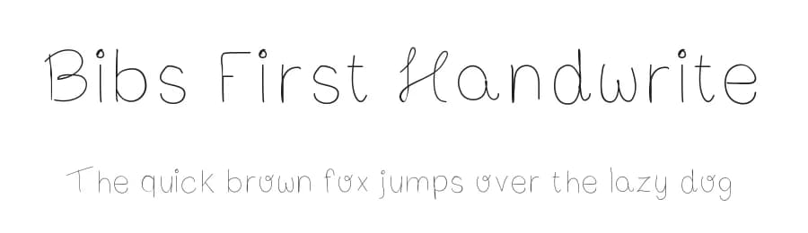 Bibs First Handwrite by Bibi Rocha — Script Handwritten Font