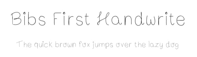 Bibs First Handwrite by Bibi Rocha — Script Handwritten Font