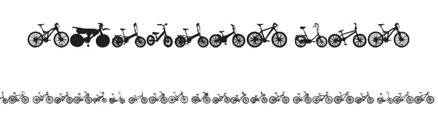 Bicycle TFB by zanatlija — Dingbats Font