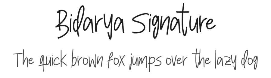 Bidarya Signature by Feri Feriyal — Script Handwritten Font — preview 1