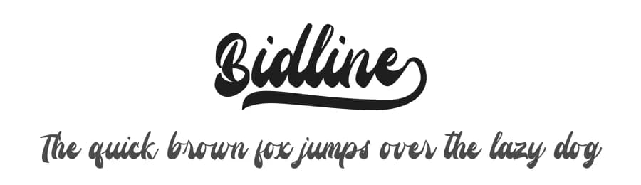 Bidline by Vultype — Script Handwritten Font
