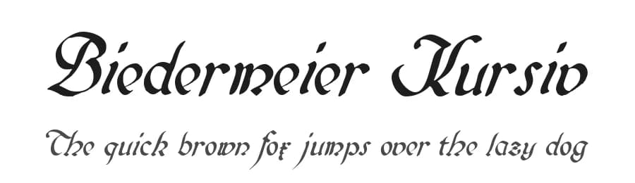 Biedermeier Kursiv by Peter Wiegel — Script Handwritten Font