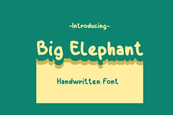 Big Elephant Font by pandastock — Script Handwritten Font