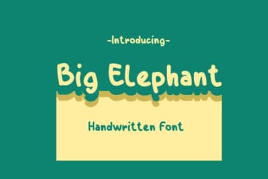 Big Elephant Font by pandastock — Script Handwritten Font — thumbnail 1