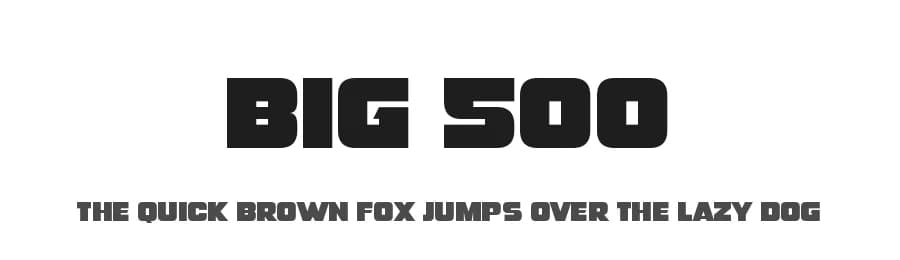 Big 500 by Hawtpixel — Sans Serif Font