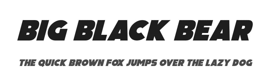 Big Black Bear by Hawtpixel — Sans Serif Font