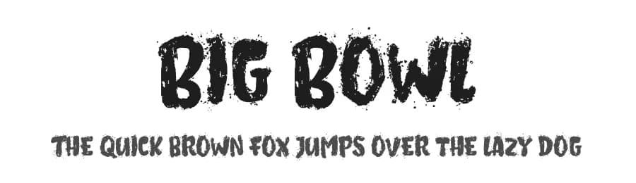 Big Bowl by Eko Bimantara — Script Handwritten Font