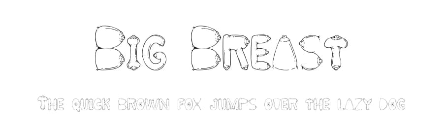 Big Breast by Lolonger — Dingbats Font