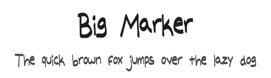 Big Marker by Jayde Garrow — Script Handwritten Font