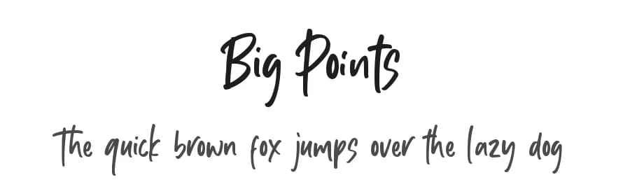 Big Points by Sronstudio — Script Handwritten Font