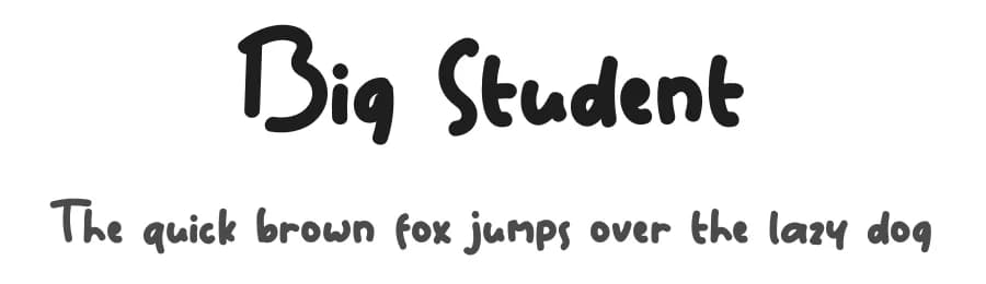 Big Student by Eddy Goodboy — Script Handwritten Font — preview 1