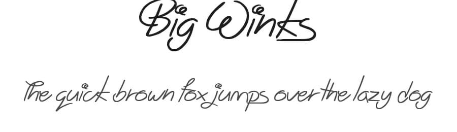 Big Winks by JSH creates — Script Handwritten Font