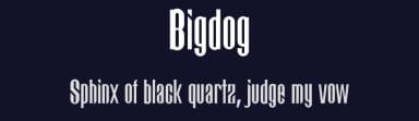 Bigdog by Justin  Biddle — Sans Serif Font — thumbnail 2