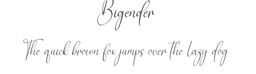 Bigender by Scratchones — Script Handwritten Font