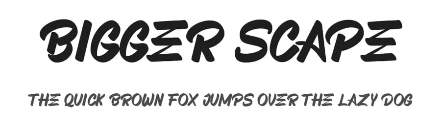 Bigger Scape by Ketikata Studio — Script Handwritten Font