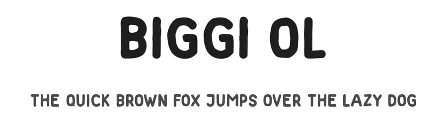 Biggi Ol by Mehibi — Script Handwritten Font