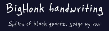 BigHonk handwriting by FontPanda — Script Handwritten Font — thumbnail 2
