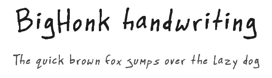 BigHonk handwriting by FontPanda — Script Handwritten Font