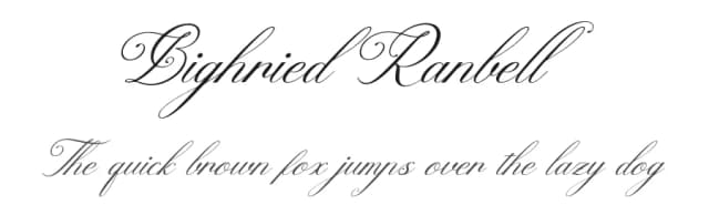 Bighried Ranbell by Denustudios — Script Handwritten Font