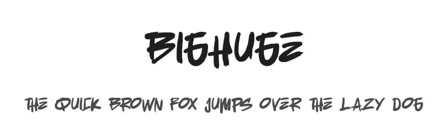 Bighuge by selawetype — Script Handwritten Font — preview 1