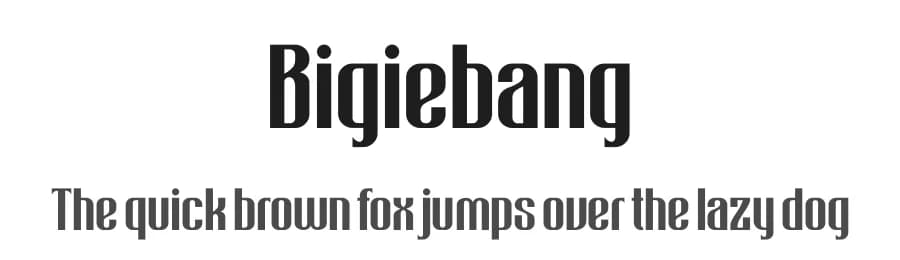 Bigiebang by Nocturnal Workspace — Sans Serif Font