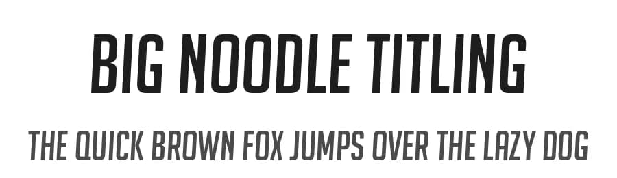 Big Noodle Titling by Sentinel Type — Sans Serif Font