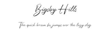 Bigsby Hills by Allouse Studio — Script Handwritten Font — thumbnail 1