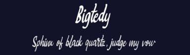 Bigtedy by Riki — Script Handwritten Font — thumbnail 2