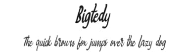 Bigtedy by Riki — Script Handwritten Font — thumbnail 1