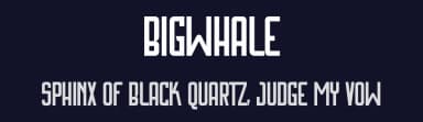 Bigwhale by Rodrigo Vargas — Sans Serif Font — thumbnail 2
