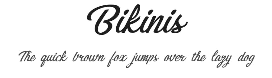 Bikinis by Billy Argel Fonts ® — Script Handwritten Font