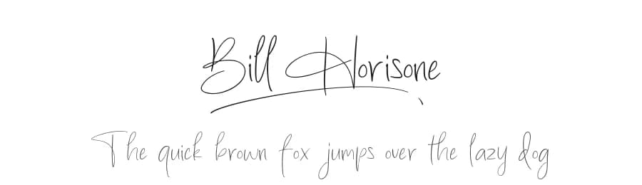 Bill Horisone by MJType — Script Handwritten Font