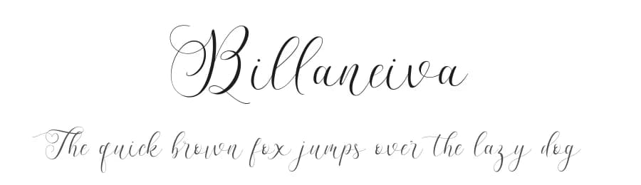 Billaneiva by Thirtypath — Script Handwritten Font