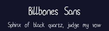 Billbones Sans by Bill Bones — Script Handwritten Font — thumbnail 2