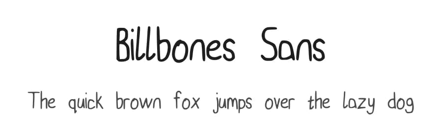 Billbones Sans by Bill Bones — Script Handwritten Font