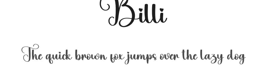 Billi by Scratchones — Script Handwritten Font
