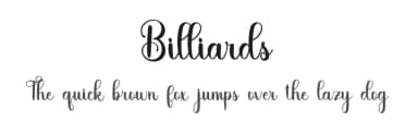 Billiards by Inermedia Studio — Script Handwritten Font — thumbnail 1