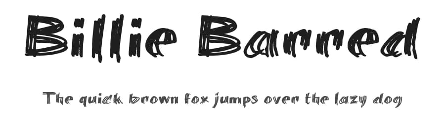 Billie Barred by JOEBOB graphics — Script Handwritten Font